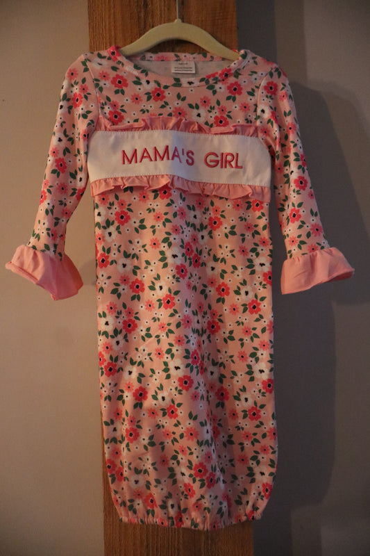 Mama’s Girl Floral Swaddle/Sleep Gown