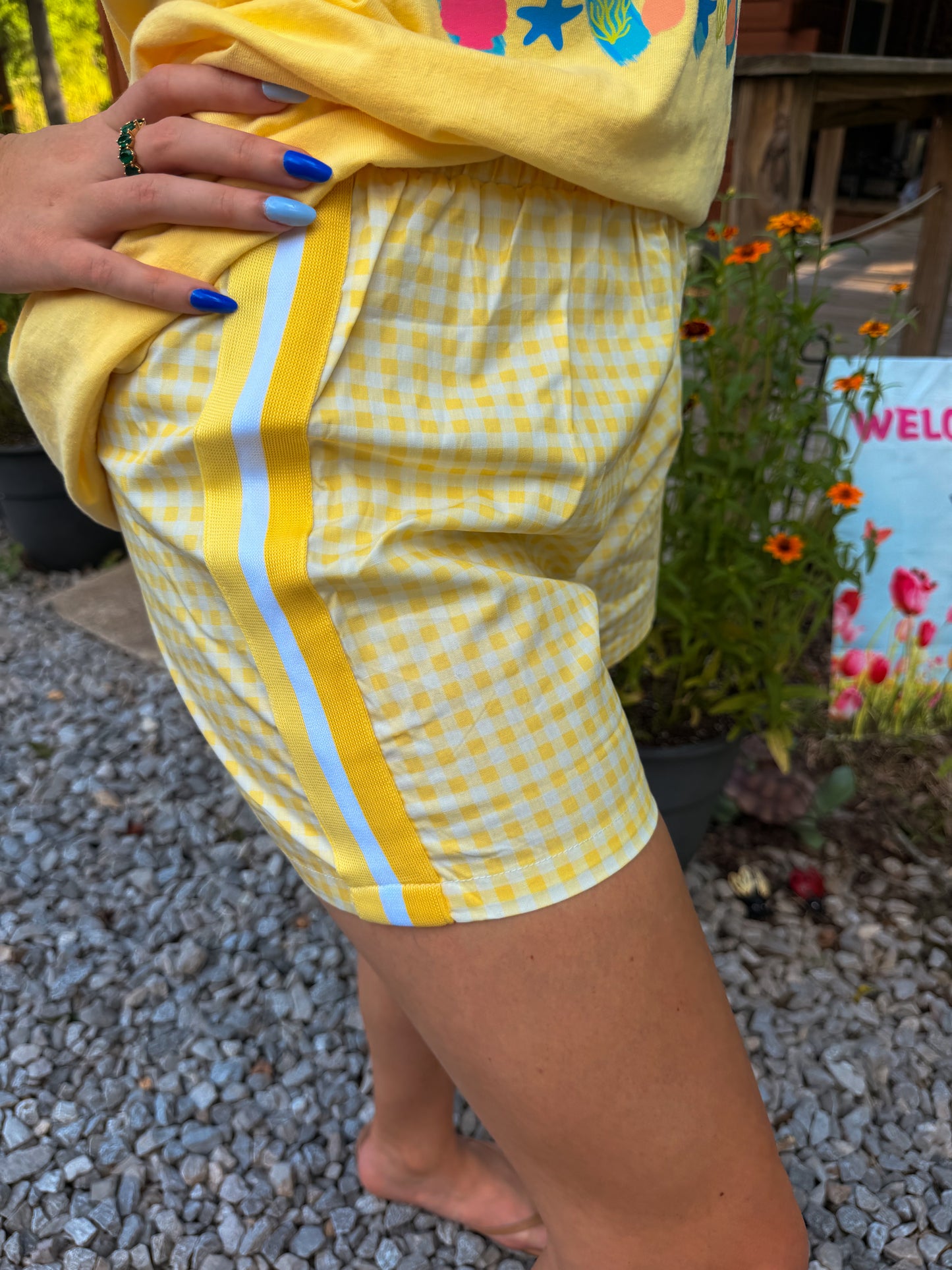 Lemon Drop Gingham Boxer Shorts