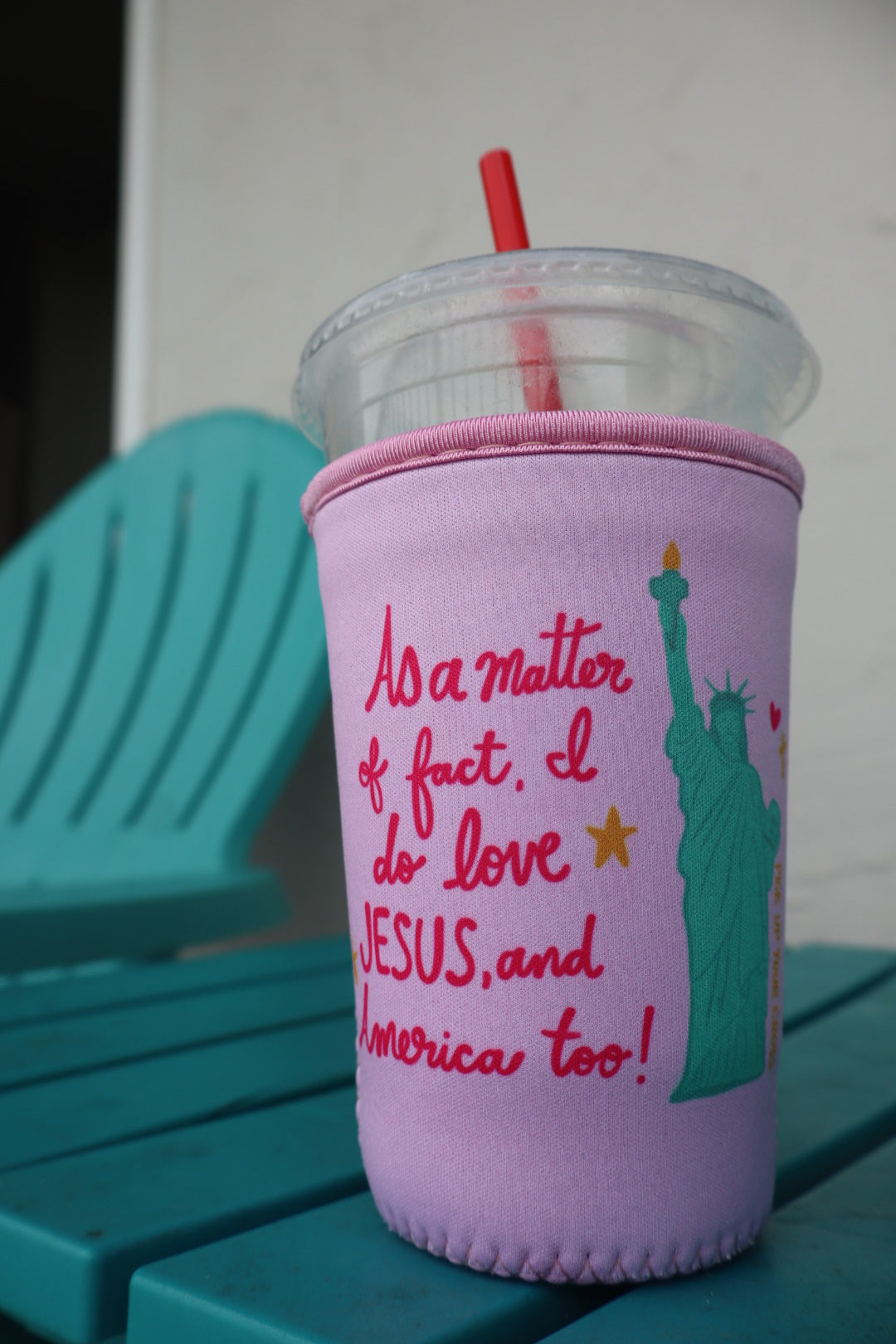 Loves Jesus and America Drink Sleeve