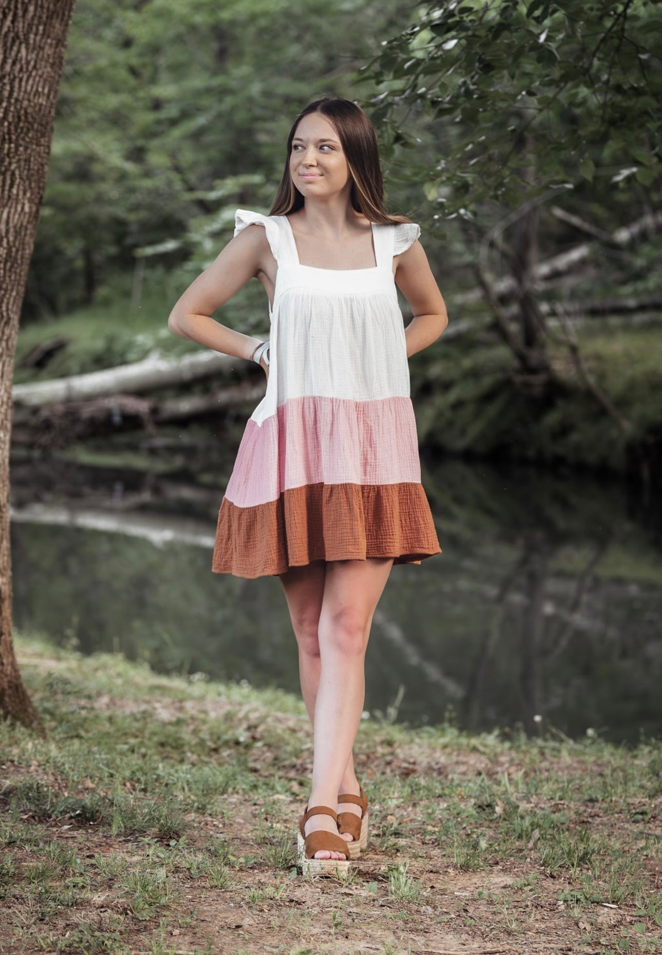 Tri-Colored Dress Honey Threads Tri-Colored Dress Honey Threads