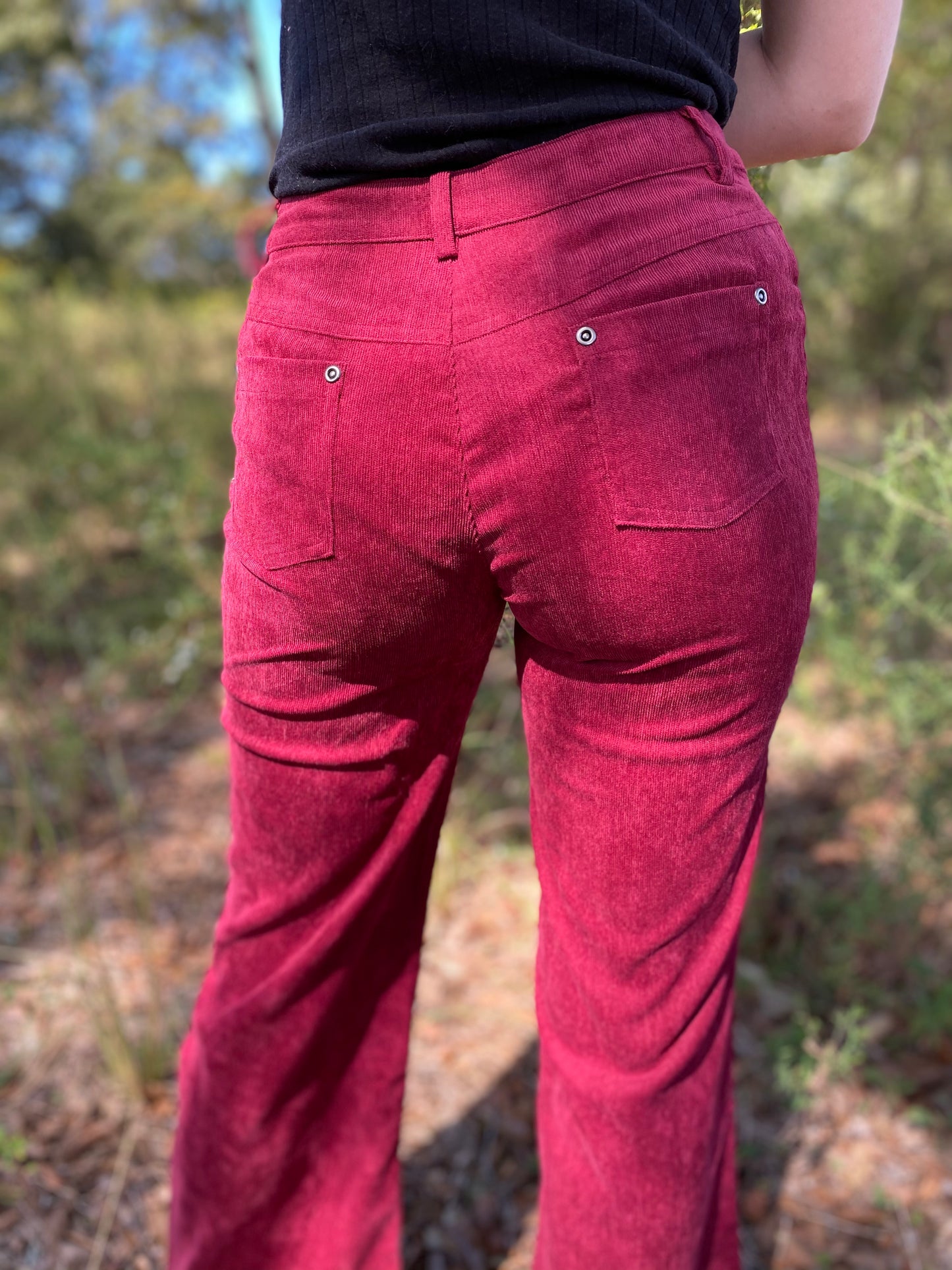 Crimson and Corduroy Pants