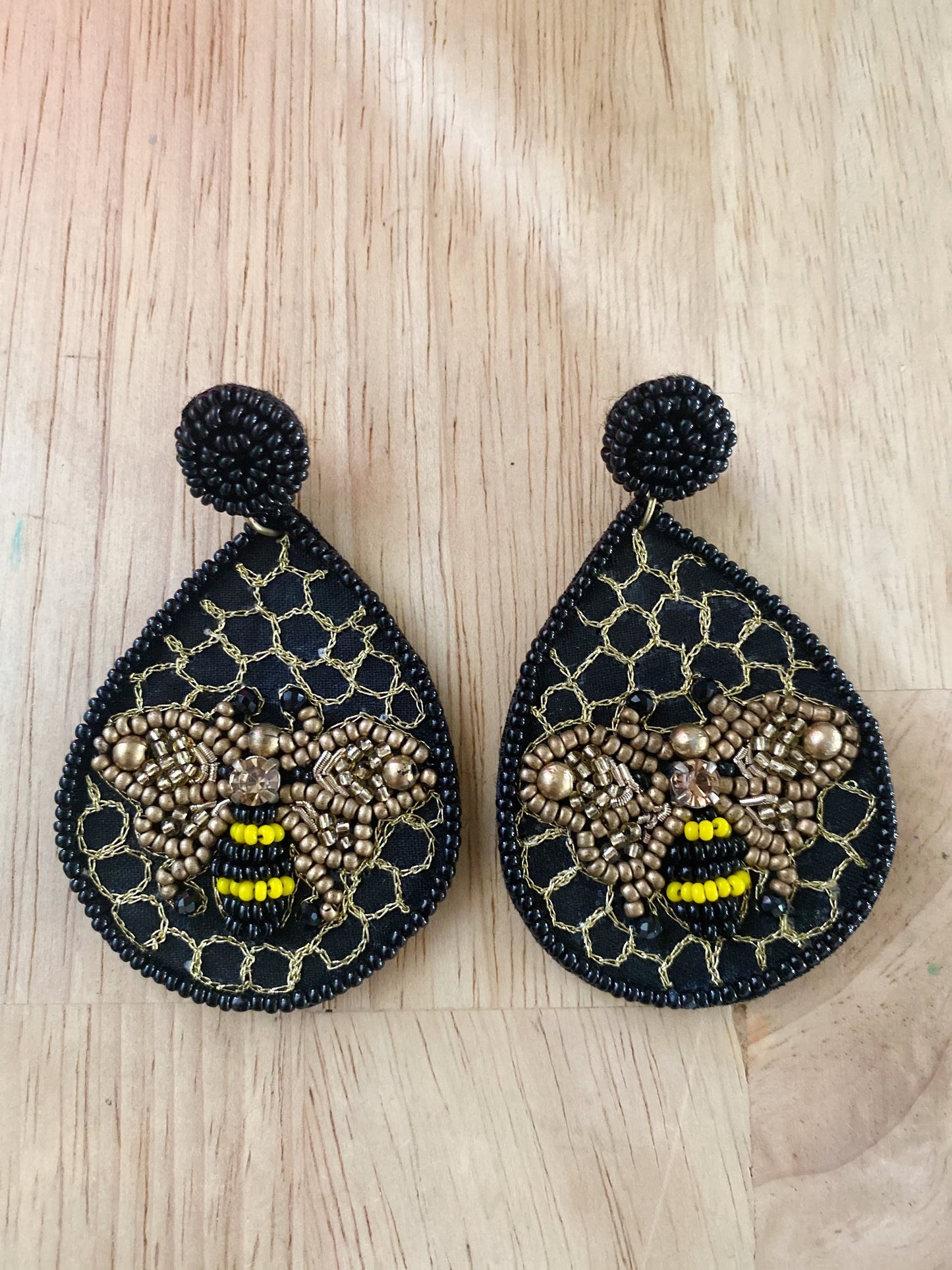 Honey Bee Drop Earrings