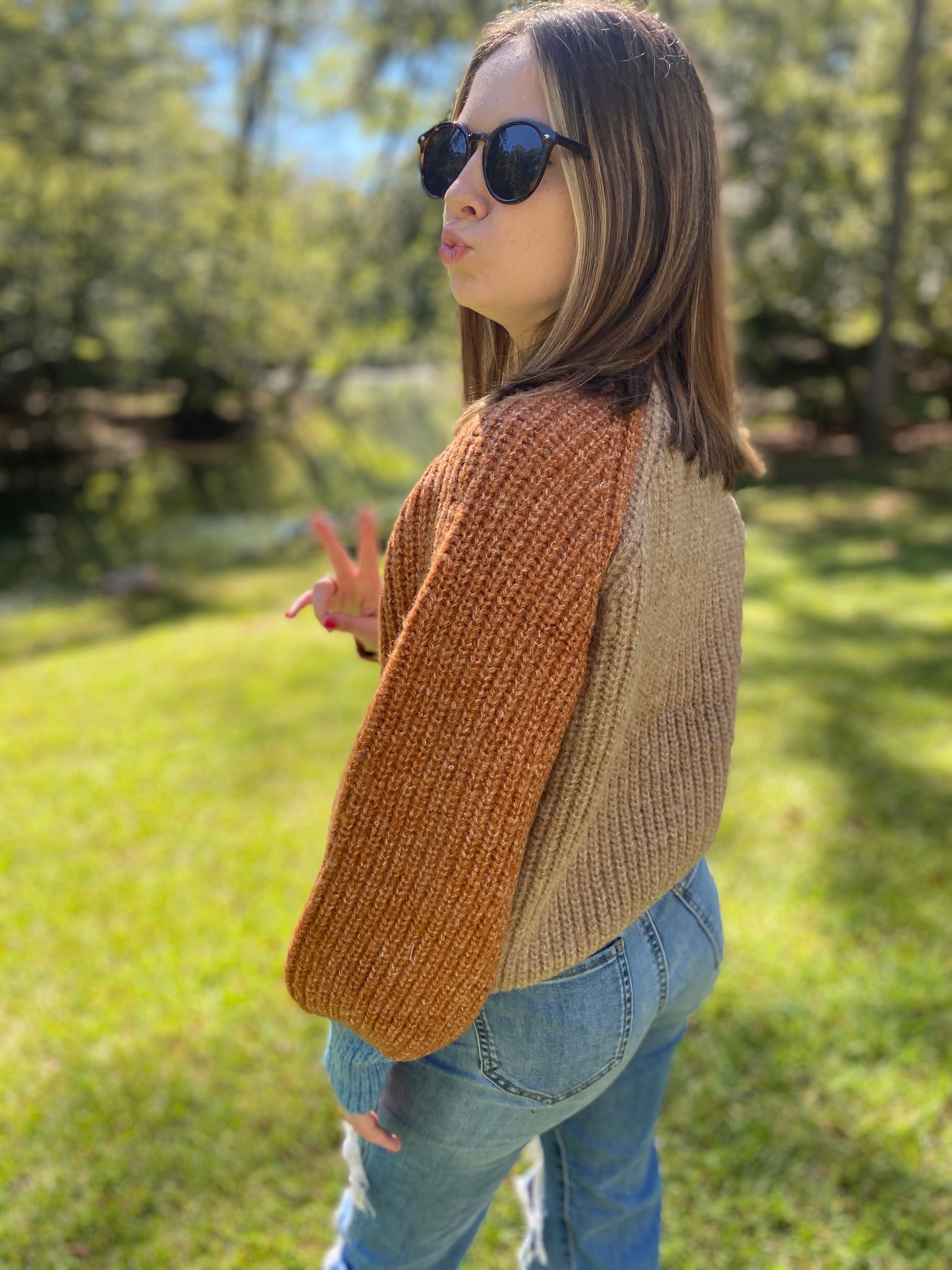 Autumn and Blue Skies Sweater