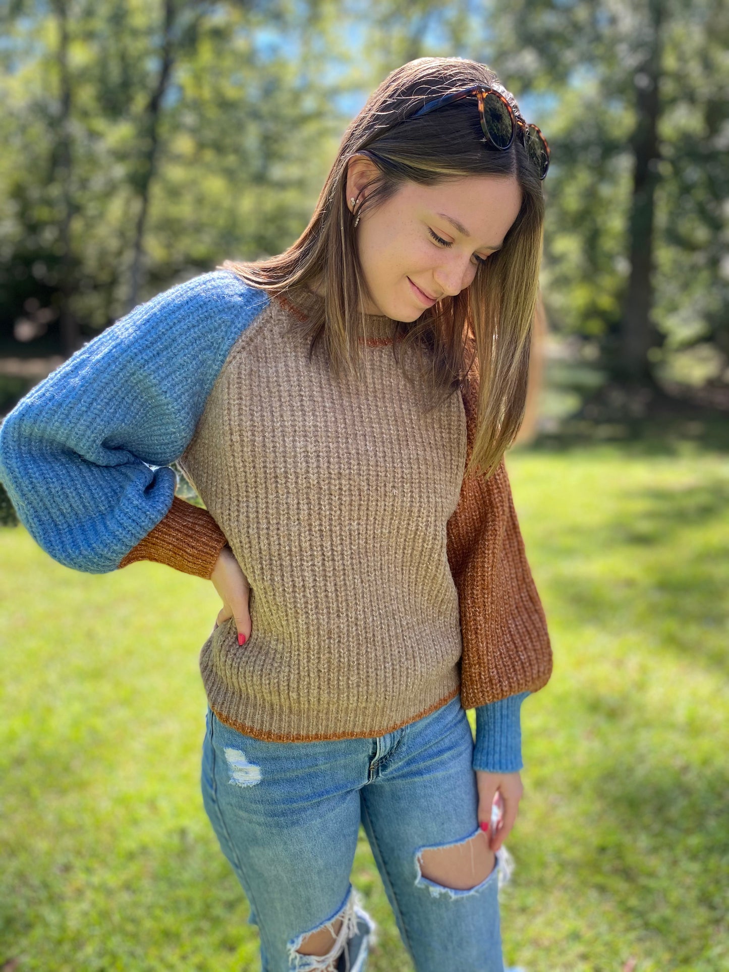 Autumn and Blue Skies Sweater