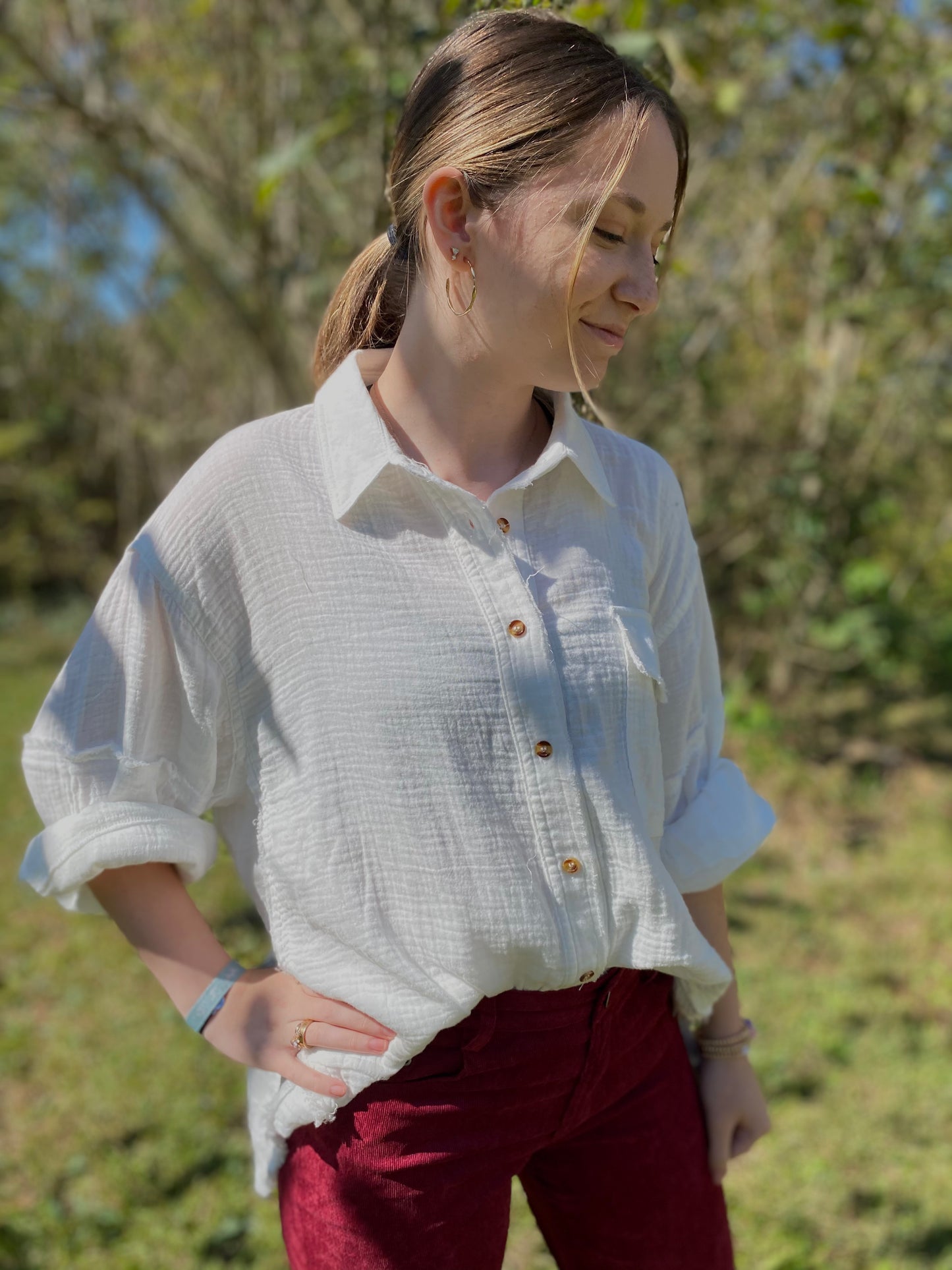 White Button Up Shirt
