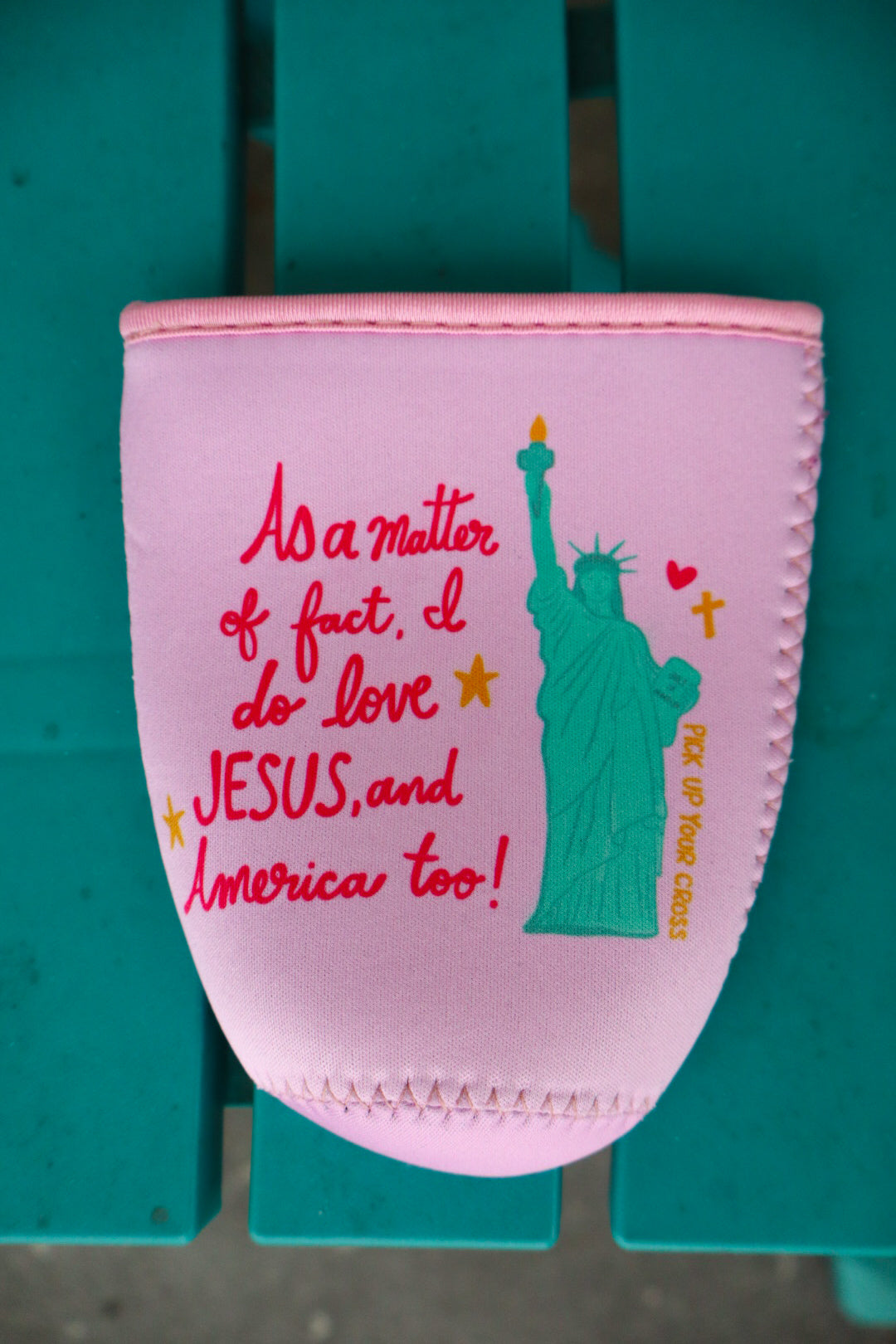 Loves Jesus and America Drink Sleeve