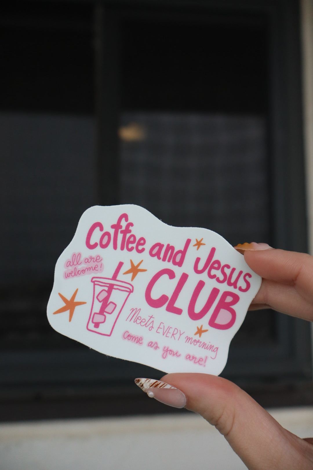 Coffee and Jesus Club Sticker