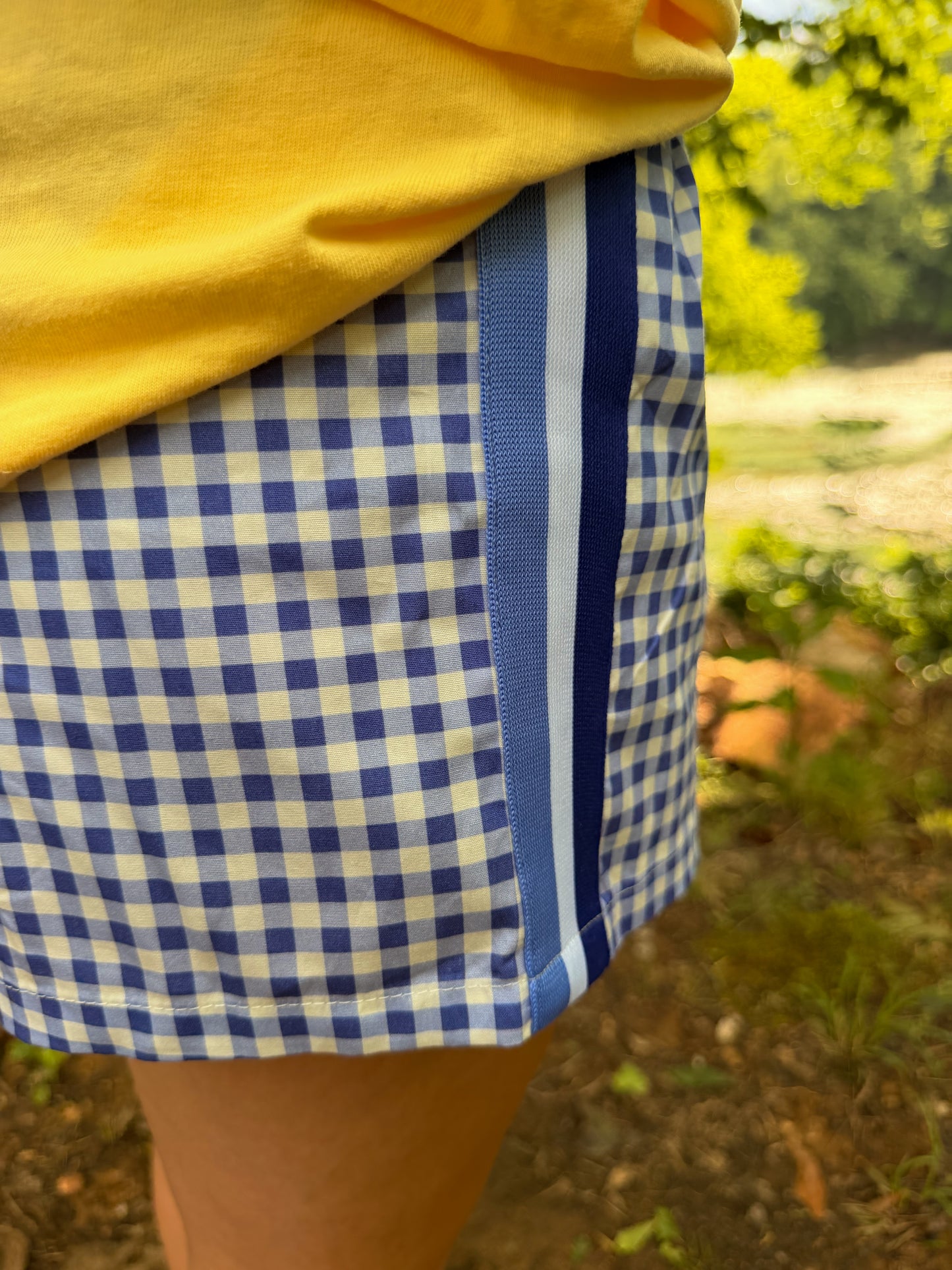 Blue Gingham Boxer Shorts