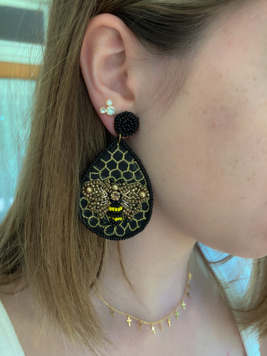 Honey Bee Drop Earrings