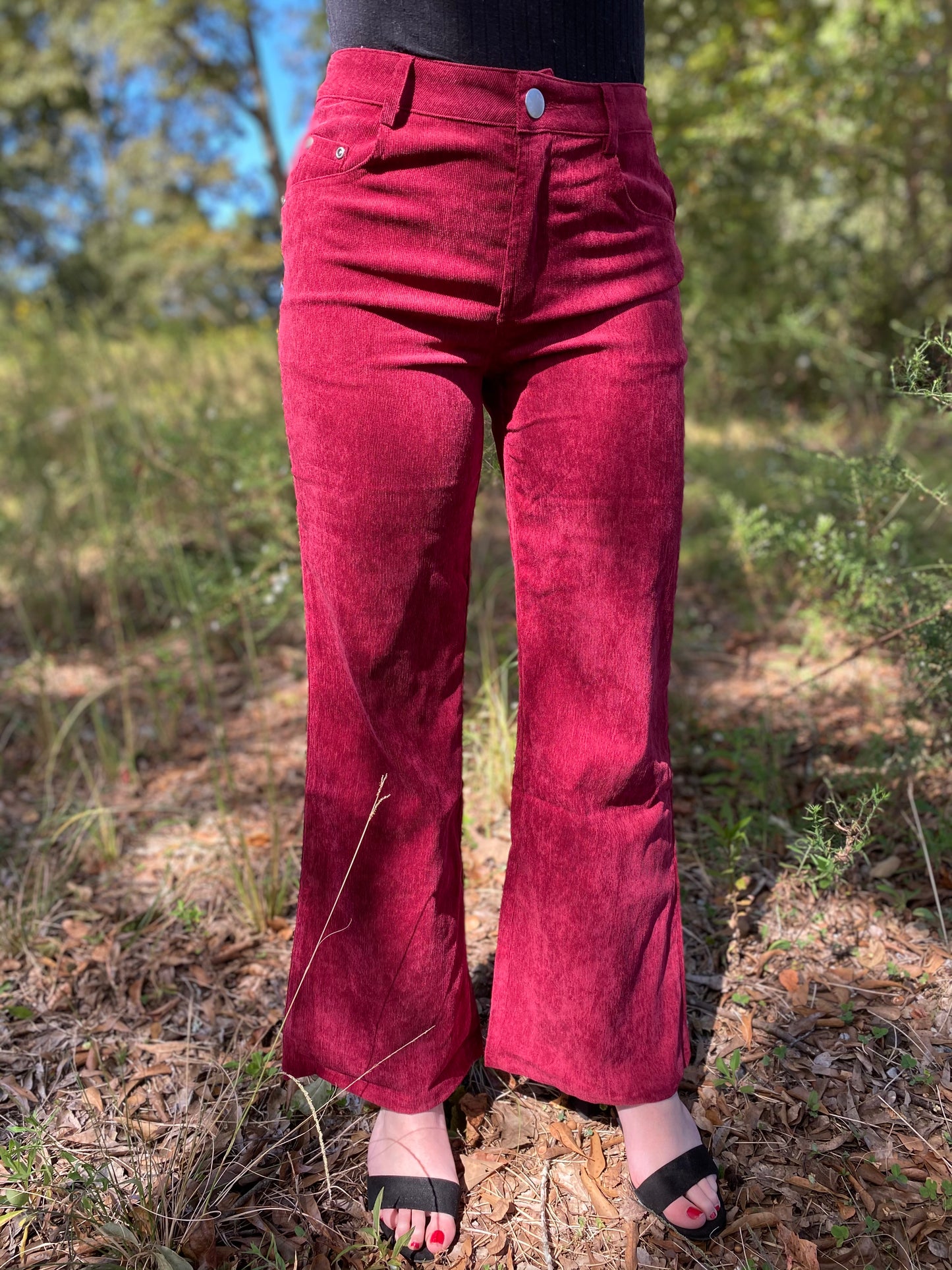 Crimson and Corduroy Pants