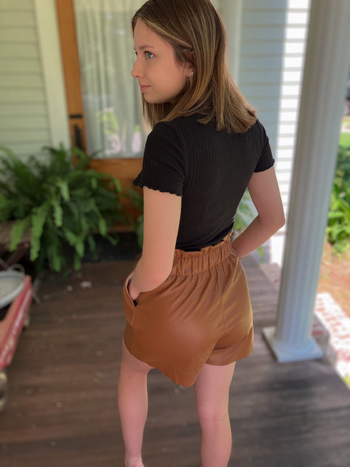 Camel Paperbag Shorts