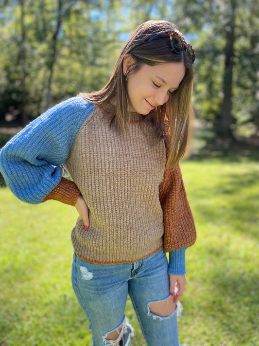 Autumn and Blue Skies Sweater